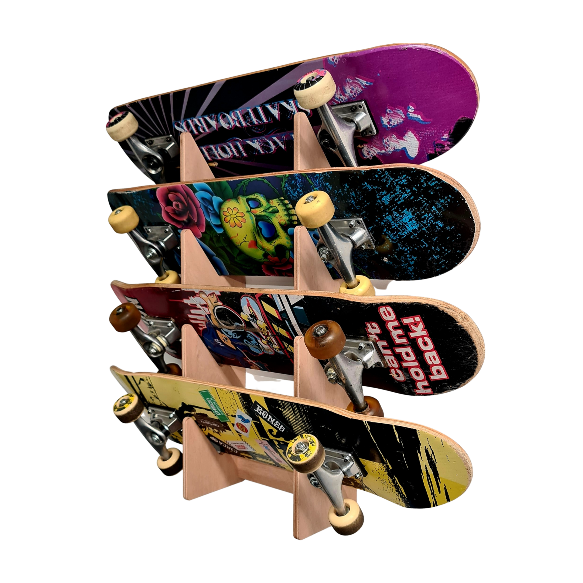 Onbemand Afdrukken Oneffenheden Skateboard wandrek: uniek ophangsysteem voor je boards! - Store Your Toys